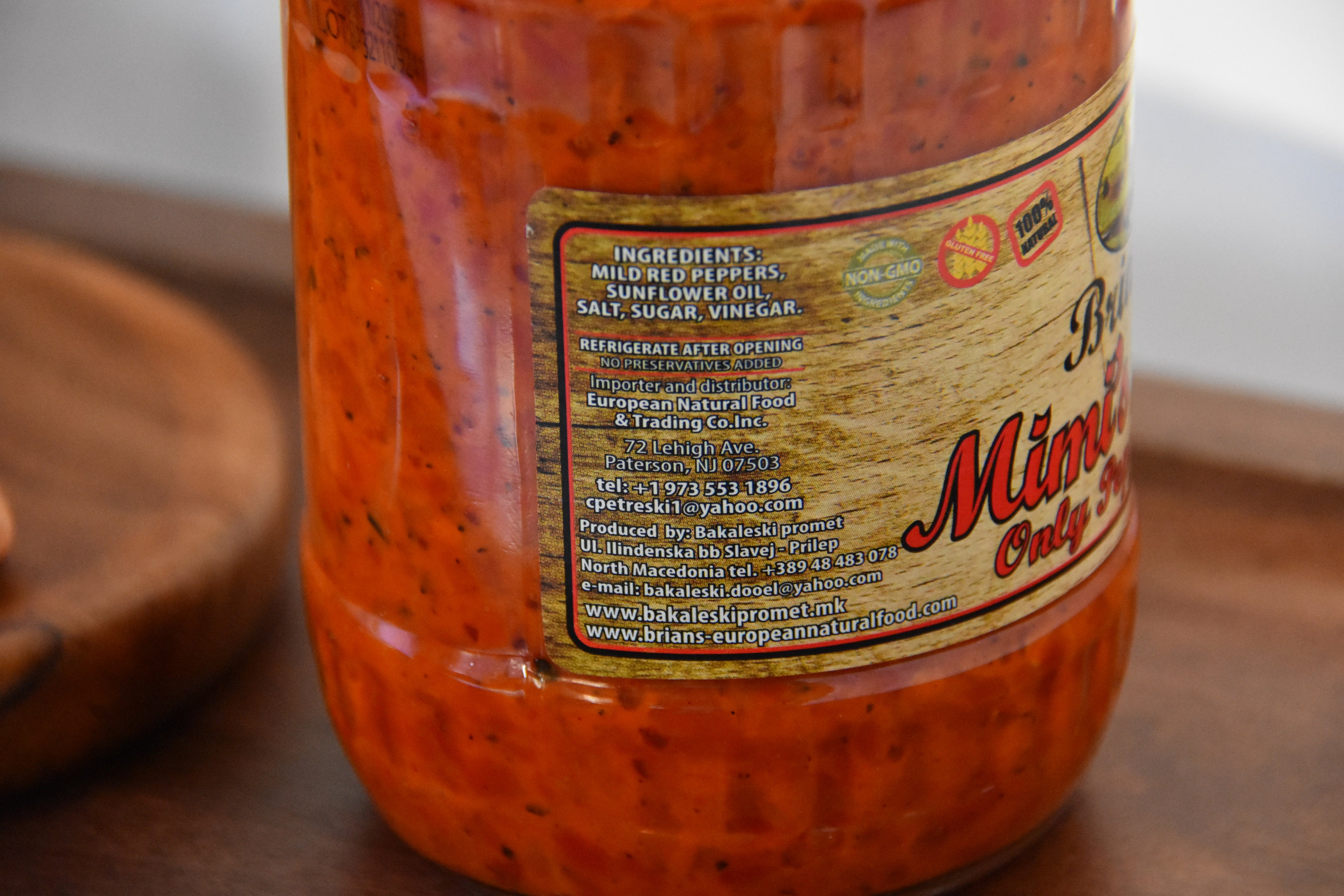 Brian’s® Mimi's Mild Ajvar (Only Peppers)