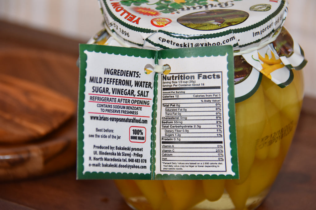 Brian’s® Mild Yellow Fefferoni Peppers