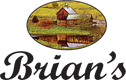 Logo with a barn illustration and 'Brian's' text on a white background