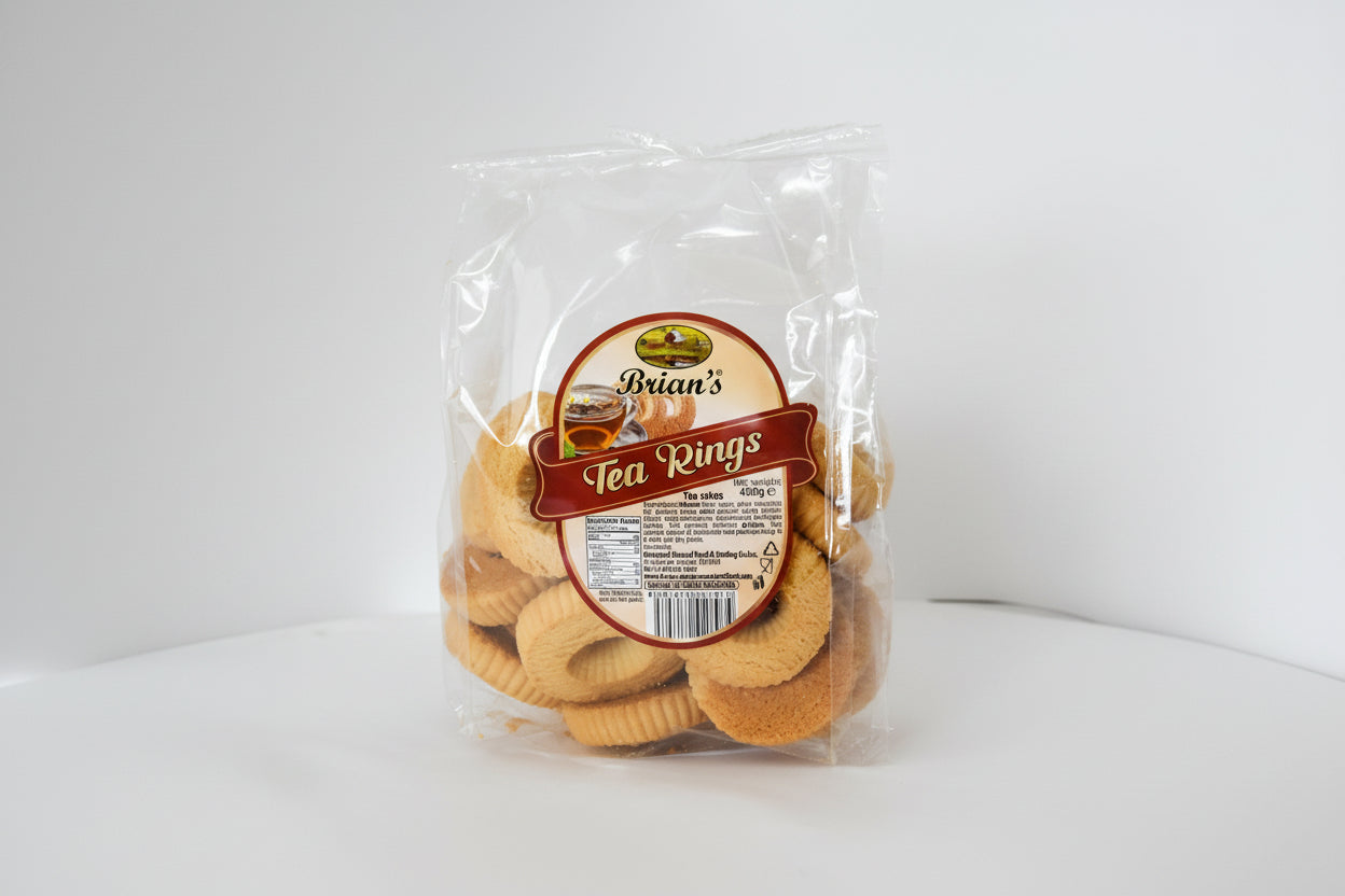 Brian's packaged tea rings 400g